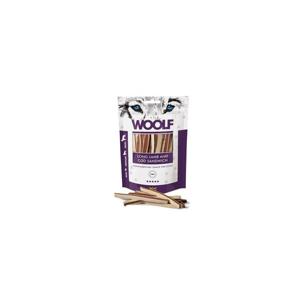 Woolf Long Lamb And Cod Sandwich Jagnięcina Dorsz Przysmak Dla Psa 100 g