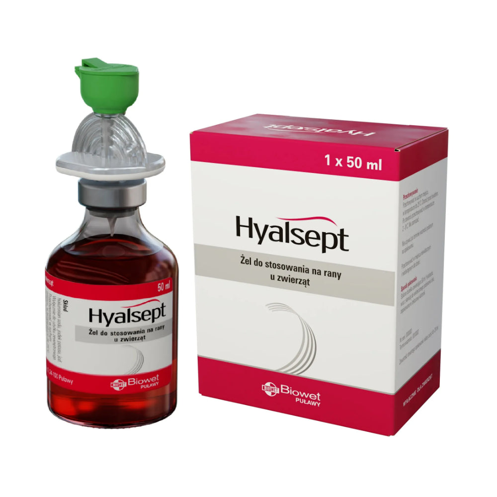 Biowet Hyalsept Żel Ułatwiający Gojenie Się Ran U Zwierząt 50 ml