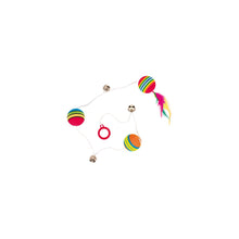 Trixie Piłki Tęczowe na Gumce z Piórkiem