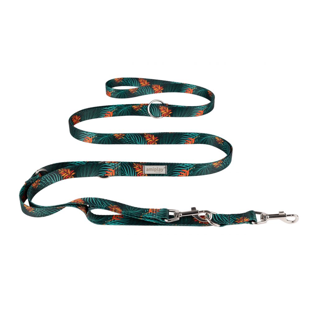 Amiplay Smycz Regulowana 8in1 BeHappy Rozmiar XL Jungle