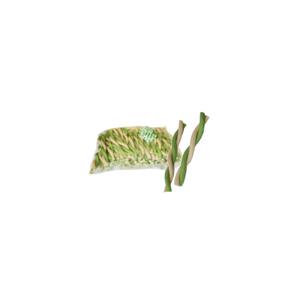 Dibaq Jerky Patyczki Skręcane Zielono - Białe 50 szt