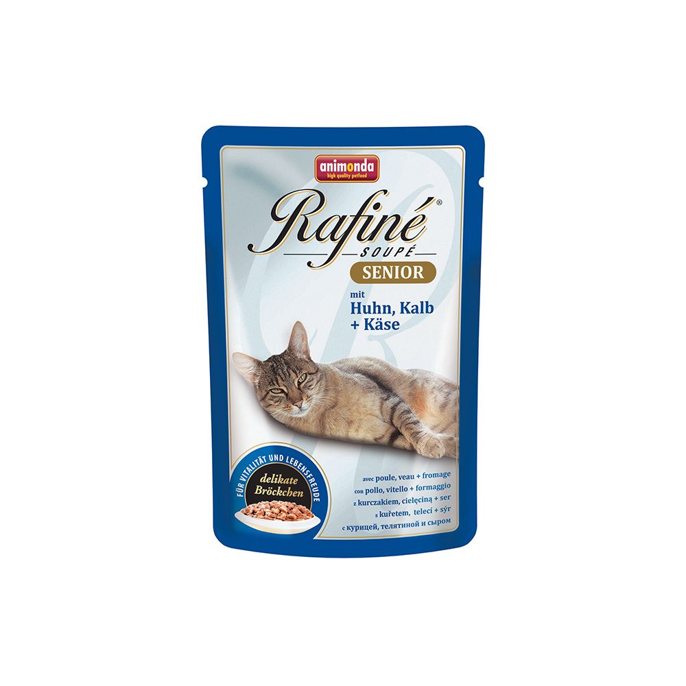 Animonda Rafine Soupe Kurczak, Łosoś, Ser Senior 100 g