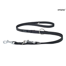 Amiplay Smycz 6 w 1 Rubber Czarna 100 - 200 cm Rozmiar S - M