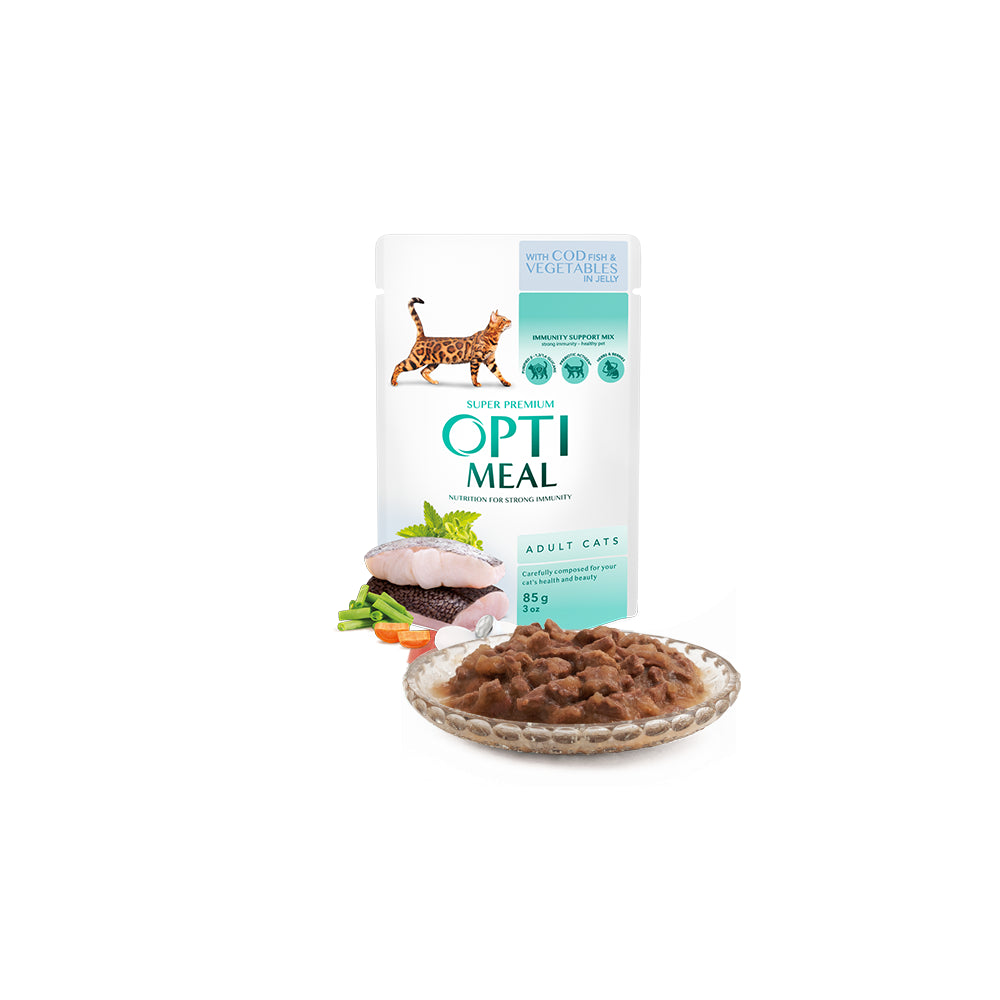 Optimeal Mokra Karma Dla Kota Dorsz Z Warzywami W Galarecie 85 g