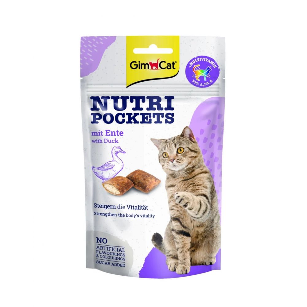 GIMCAT Nutri Pockets z kaczką i witaminami 60g
