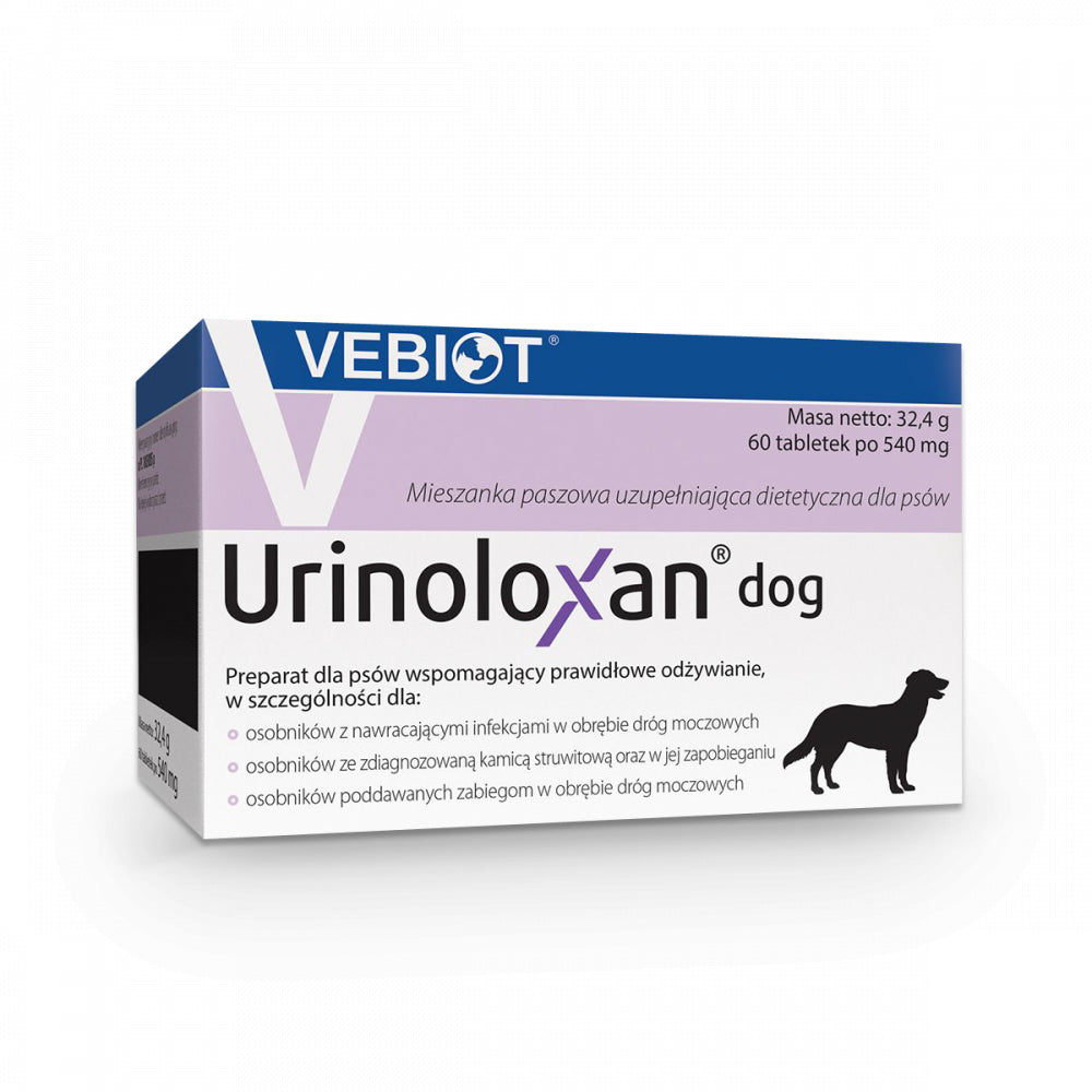 Vebiot Urinolaxan Dog Preparat Przeznaczony Dla Psów Z Problemami Dróg Moczowych 60 Tabletek