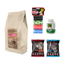 Pakiet Wiejska Zagroda Jagnięcina ze Szpinakiem dla Szczeniąt 20 kg + 4 GRATISY - Dezo Tabs, Kolorowe Woreczki, Przysmak