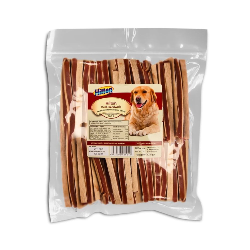 HILTON sandwitch miękkie paski z kaczki 500g