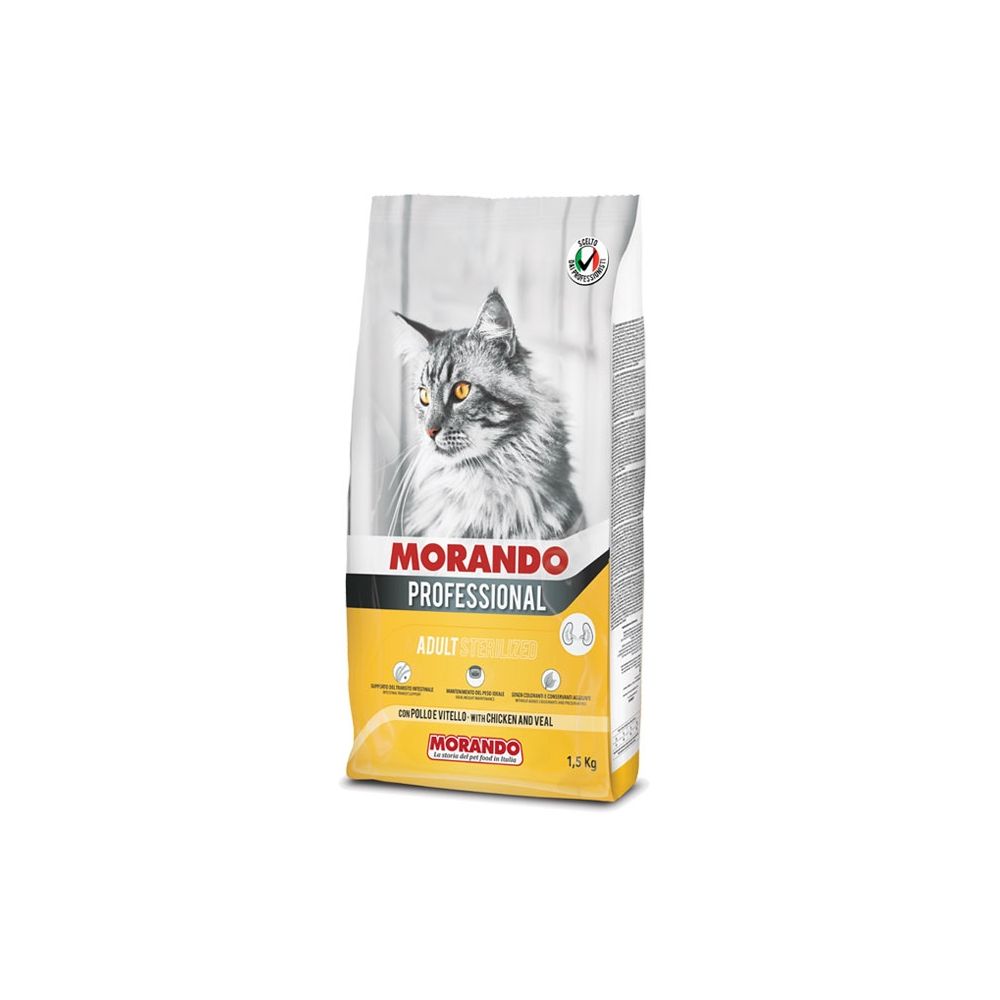 Morando Pro Karma Dla Kotów Sterylizowanych Kurczak z Cielęciną 1,5 kg