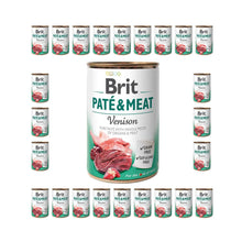 PAKIET FBA Brit Pate & Meat Venison Dziczyzna Mokra Karma Dla Psa 400 g X 24