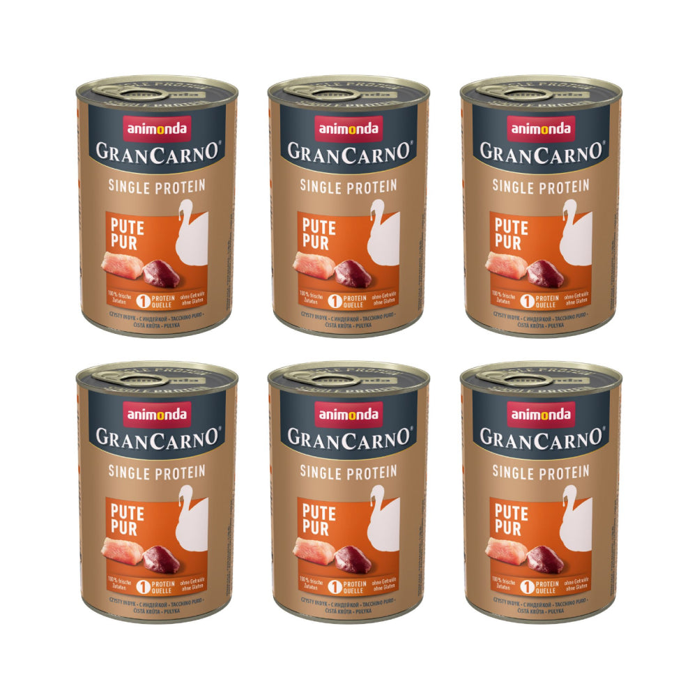 Pakiet Animonda GranCarno Single Protein Indyk 6 x 400 g