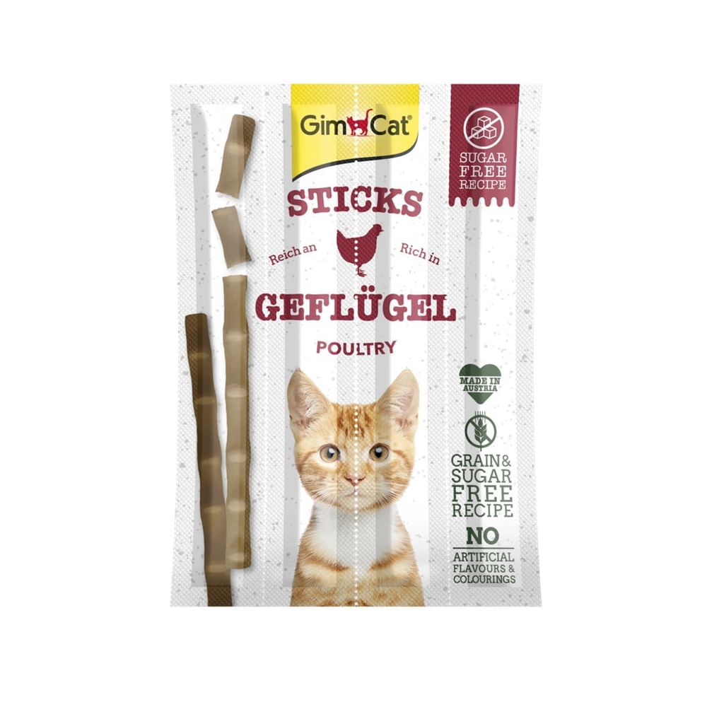GIMCAT Sticks z drobiem i wątróbką 4 szt