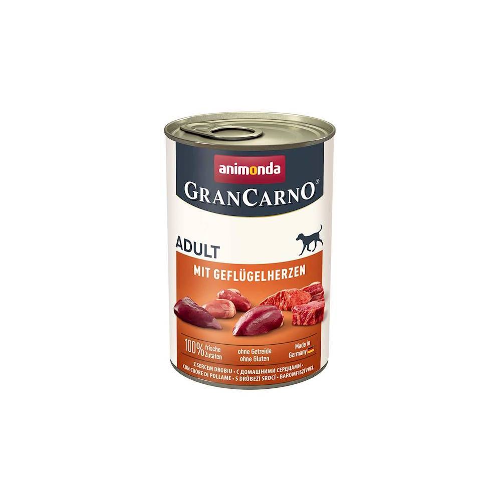 Animonda GranCarno Mokra Karma Dla Dorosłych Psów z Sercami Drobiowymi 400 g