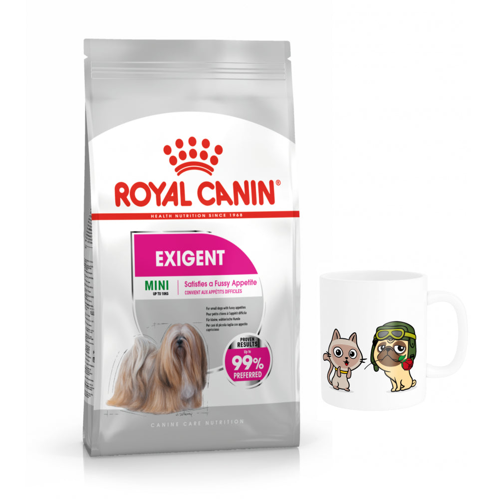 Pakiet Royal Canin CCN Mini Exigent Karma Sucha Dla Psów Dorosłych Ras Małych Wybrednych 3 kg + Kubek z Twoim Pupilem !