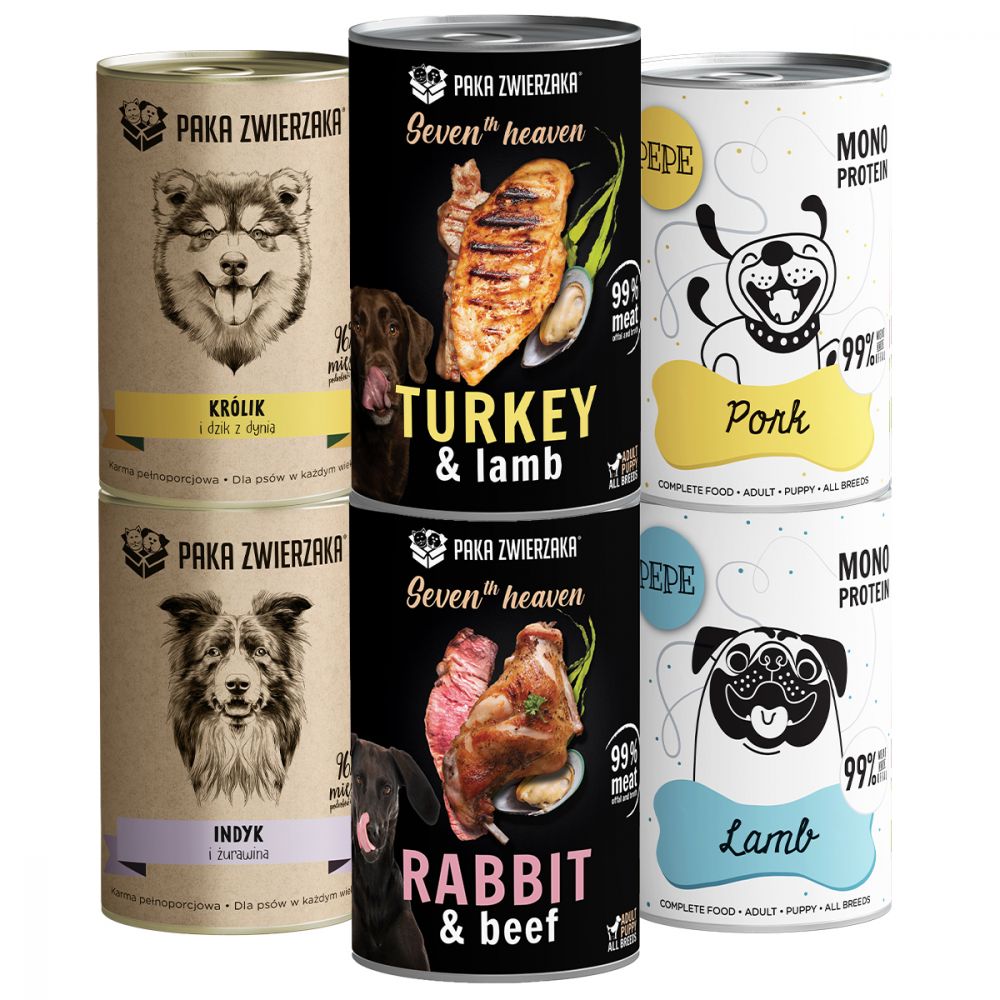 Pakiet Paka Zwierzaka Mokra Karma Mix Dla Seniora 6 x 400 g