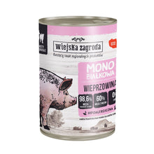 Wiejska Zagroda Monoproteinowa Mokra Karma Dla Dorosłych Kotów Wieprzowina 400 g
