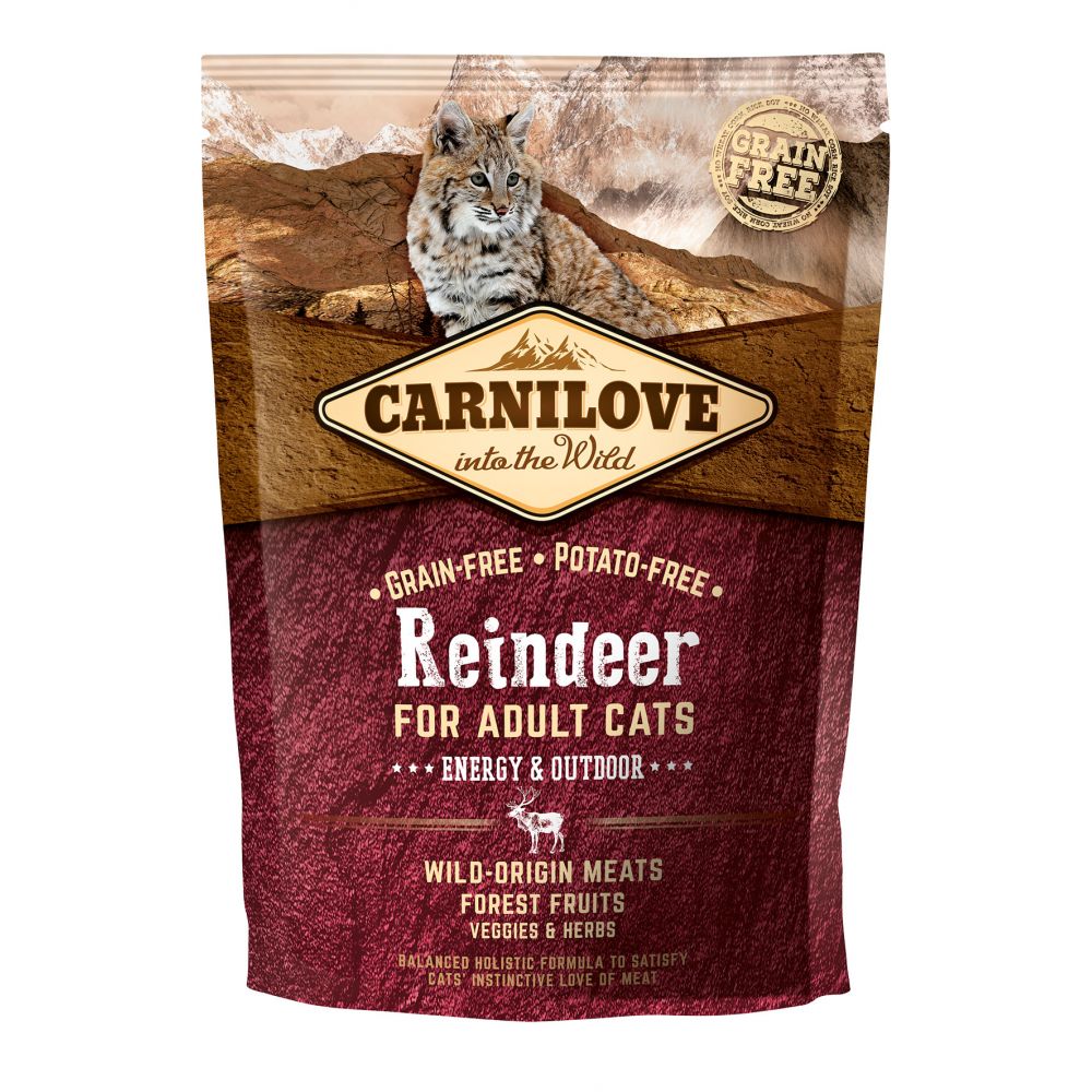 Brit Carnilove Energy & Outdoor Reindeer Renifer Adult Cats Karma Dla Dorosłych Kotów 0,4 kg