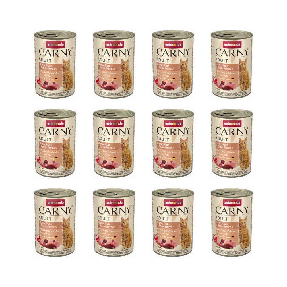 Pakiet Animonda Carny Mokra Karma Dla Kota Kurczak, Indyk, Kacze Serca 12 x 400 g