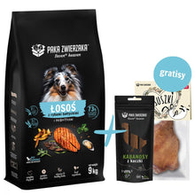Pakiet Paka Zwierzaka Seventh Heaven Salmon&Baltic Fish Sucha Karma Dla Dorosłych Psów Łosoś Z Rybami Bałtyckimi 9 kg + Kabanosy z Kaczki i Ucho Wieprzowe GRATIS!