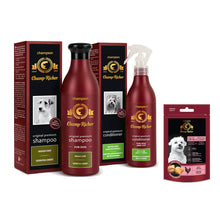 Pakiet Champ Richer Szampon dla Psów o Szorstkiej Sierści 250ml + Odżywka Rewitalizująca bez Spłukiwania 250 ml + Smakołyki Champ Richer GRATIS!