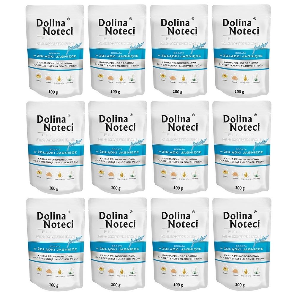 Pakiet Dolina Noteci Premium Bogata w Żołądki Jagnięce Junior 12 x 100 g