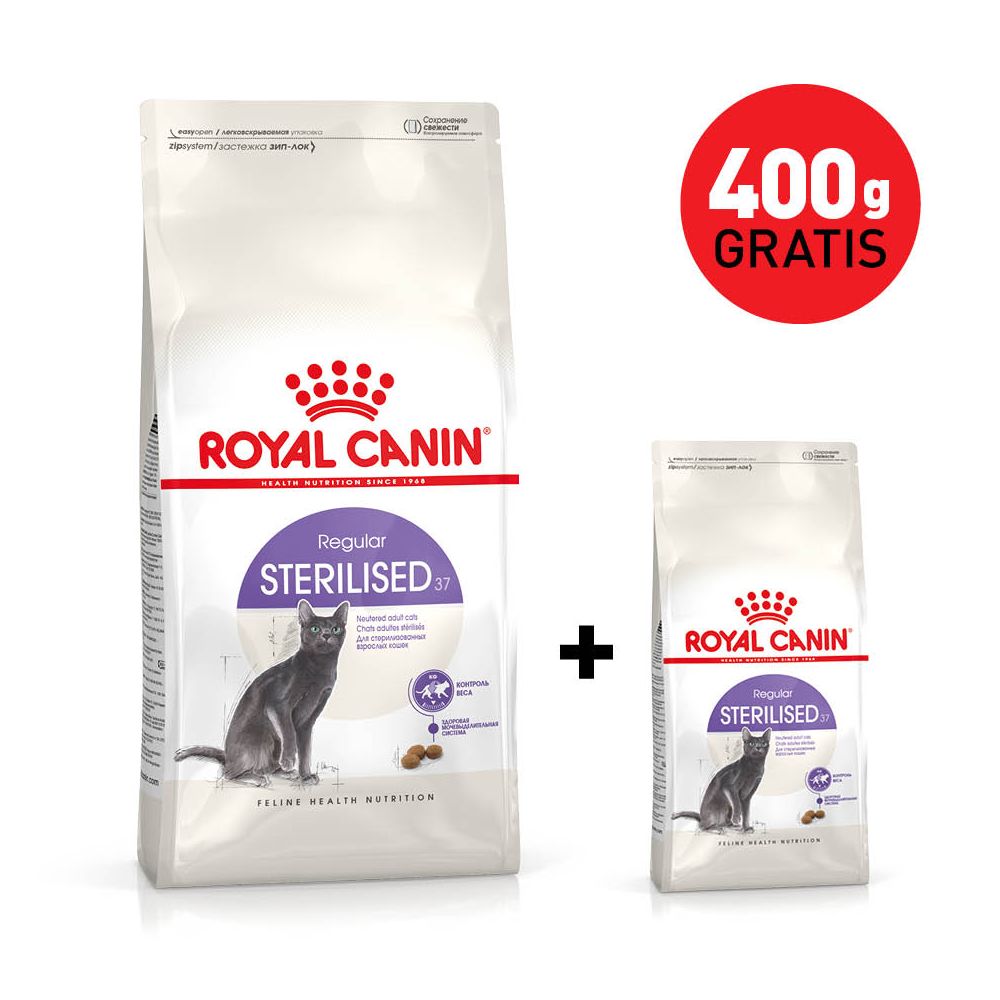 Pakiet Royal Canin Sterilised 37 4 kg + 400 g Gratis!
