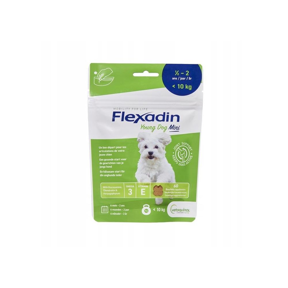 Flexadin Young Dog Mini 60 kęsów dla psa wsparcie stawów