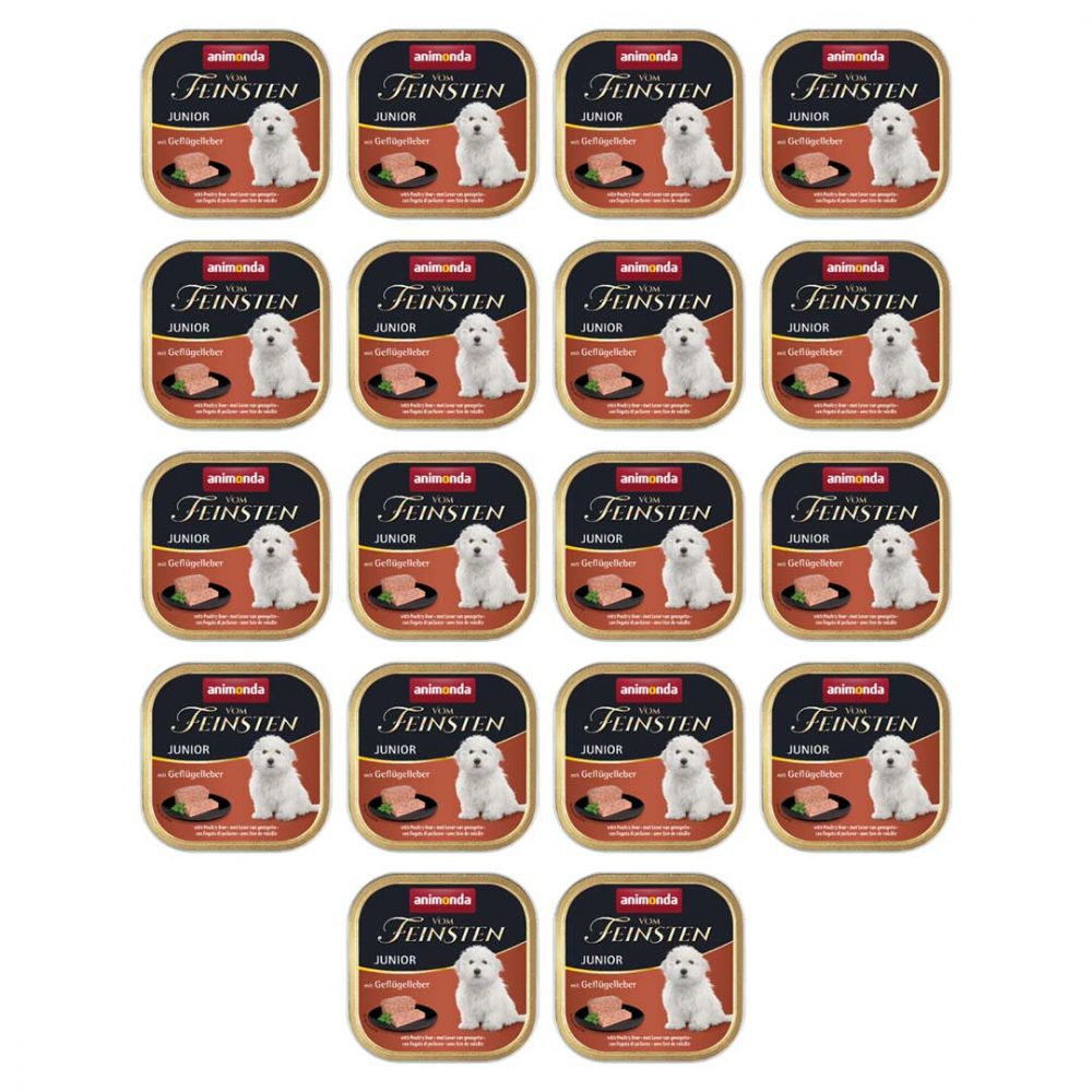 Pakiet Animonda Vom Feinsten Puppy z Wątróbką Drobiową 18x150G