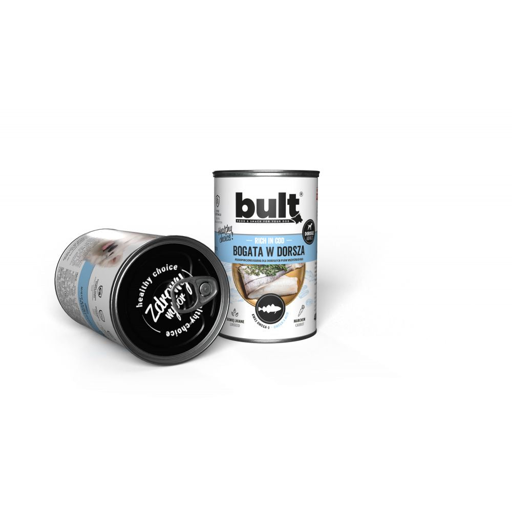 Bult Karma Mokra Dla Dorosłych Psów Bogata w Dorsza 400 g