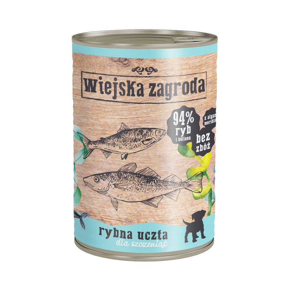 Wiejska Zagroda Rybna Uczta dla Szczeniąt 400 g