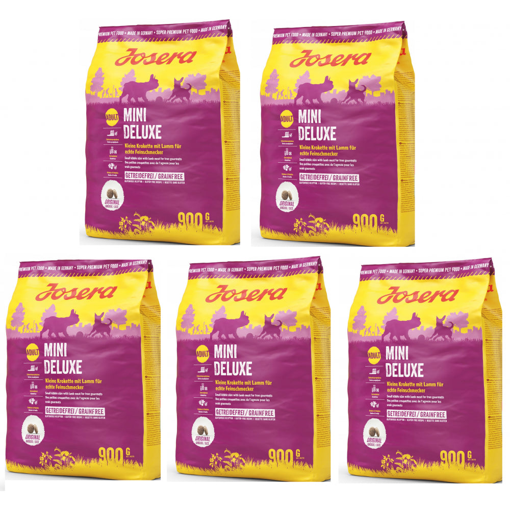 Pakiet Josera Mini Deluxe Bezzbożowa Jagnięcina Małe Rasy 5 x 900 g