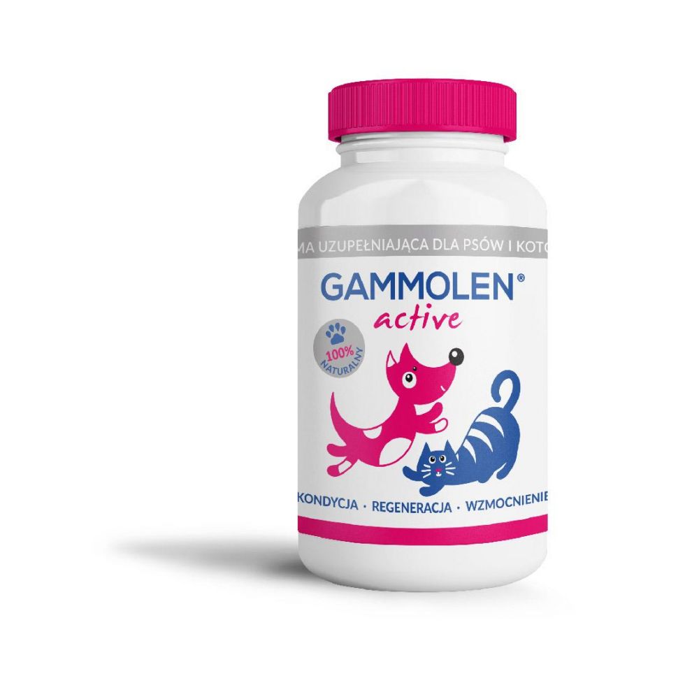 Gammolen Active Kondycja, Regeneracja i Wzmocnienie Dla Psów i Kotów 90 Tabletek
