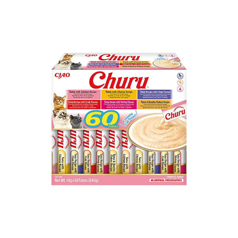 INABA Churu Cat mix z tuńczykiem 60x14g (840g)