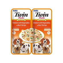 INABA DOG Twin kurczak warzywa i wołowina 2x40g