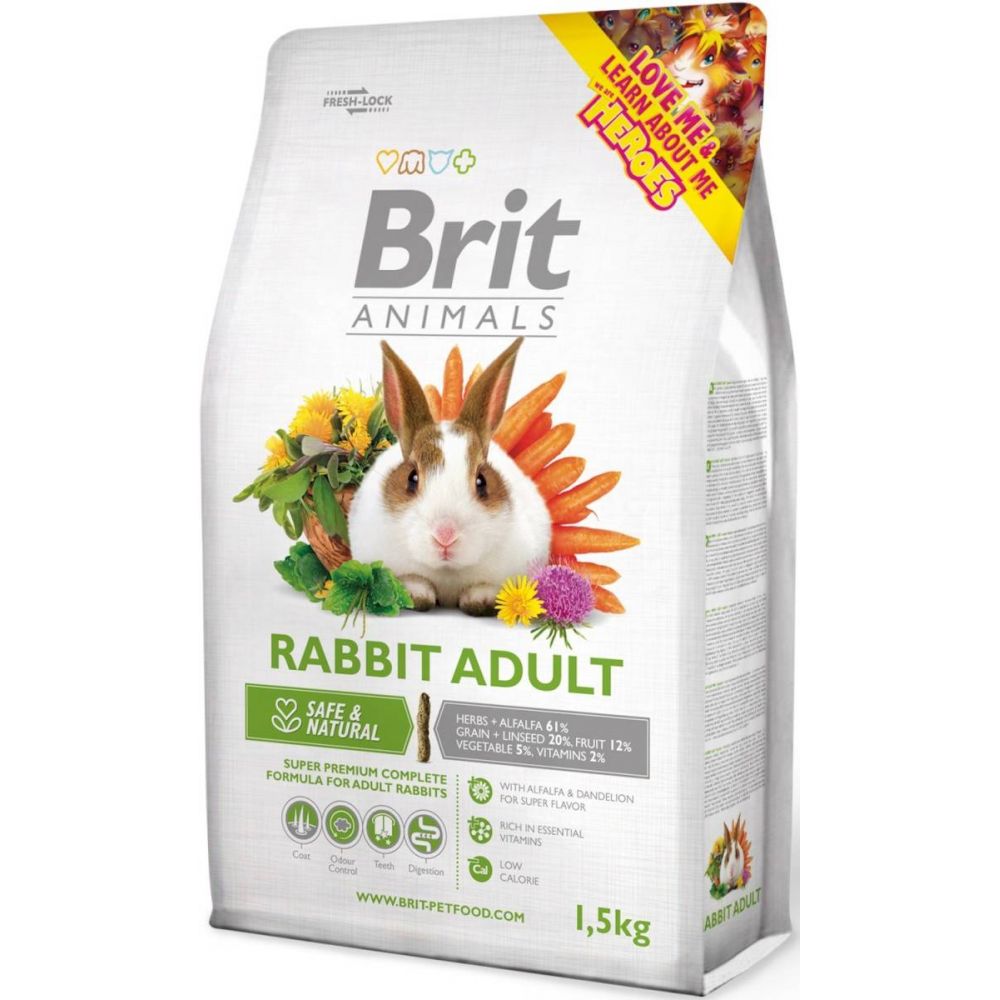 Brit Animals Rabbit Complete Adult Karma Dla Dorosłych Królików   1,5 kg
