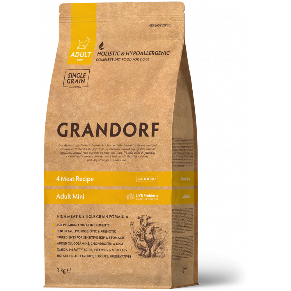 Grandorf 4 Meat Adult Mini Breeds Karma Dla Dorosłych Psów Małych Ras 1 kg