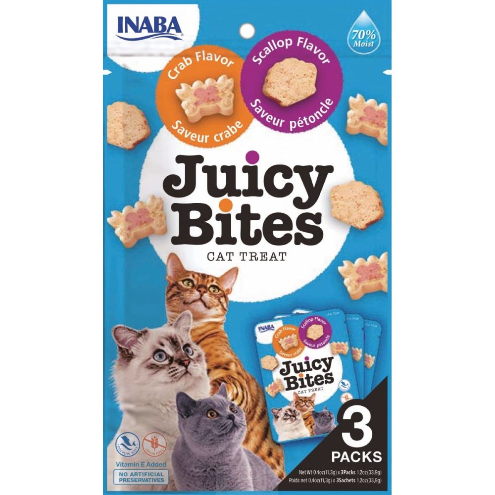 Inaba Ciao Juicy Bites Przegrzebek i Krab Przysmak Dla Kota 33,9 g