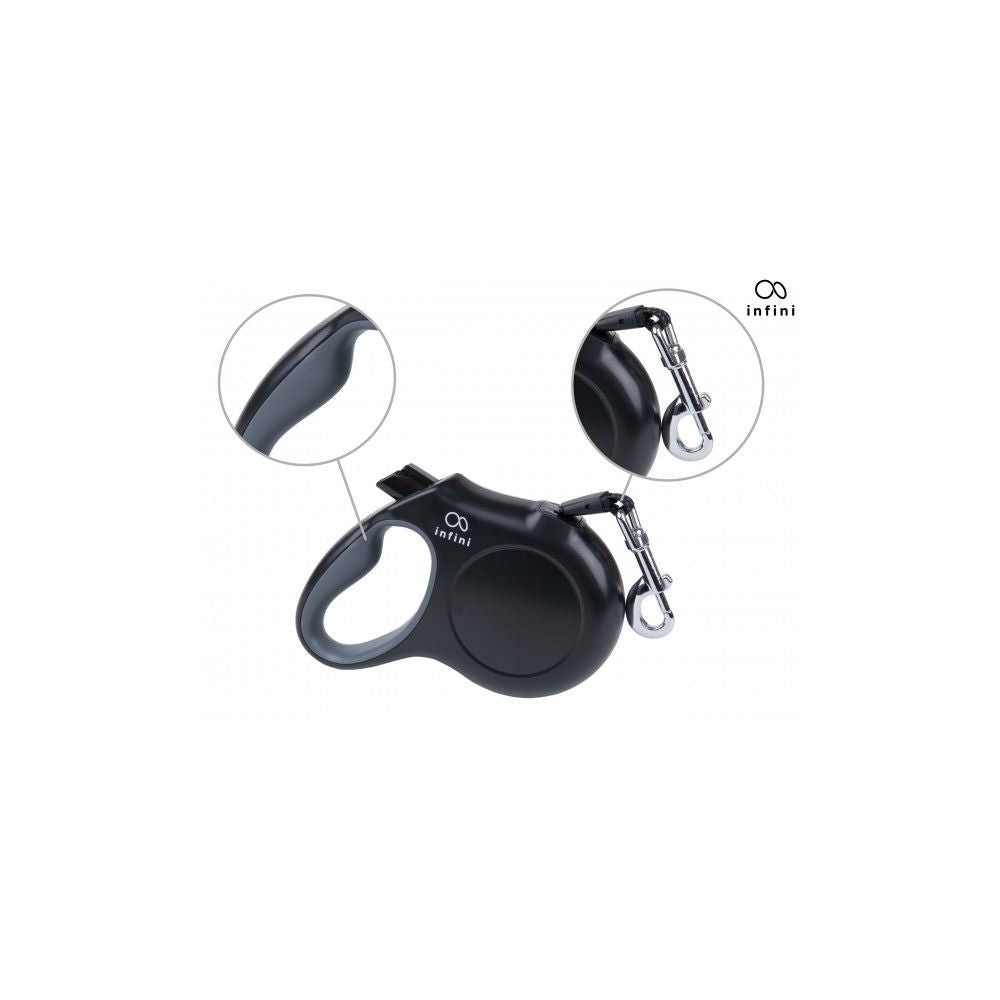 Amiplay Smycz Automatyczna Infini Freedom Rozmiar XL Czarna