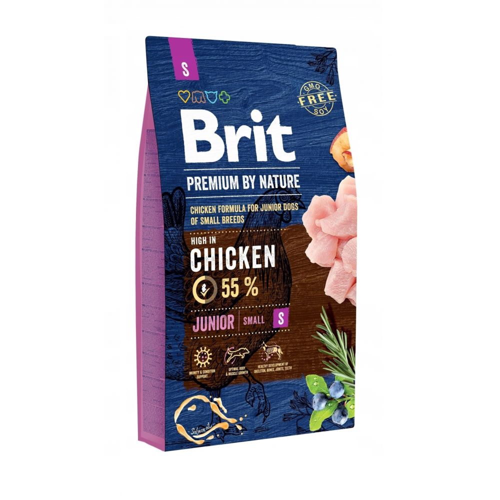 Brit Premium By Nature Chicken Junior Kurczak Karma Dla Młodych Psów Małych Ras S 8 kg
