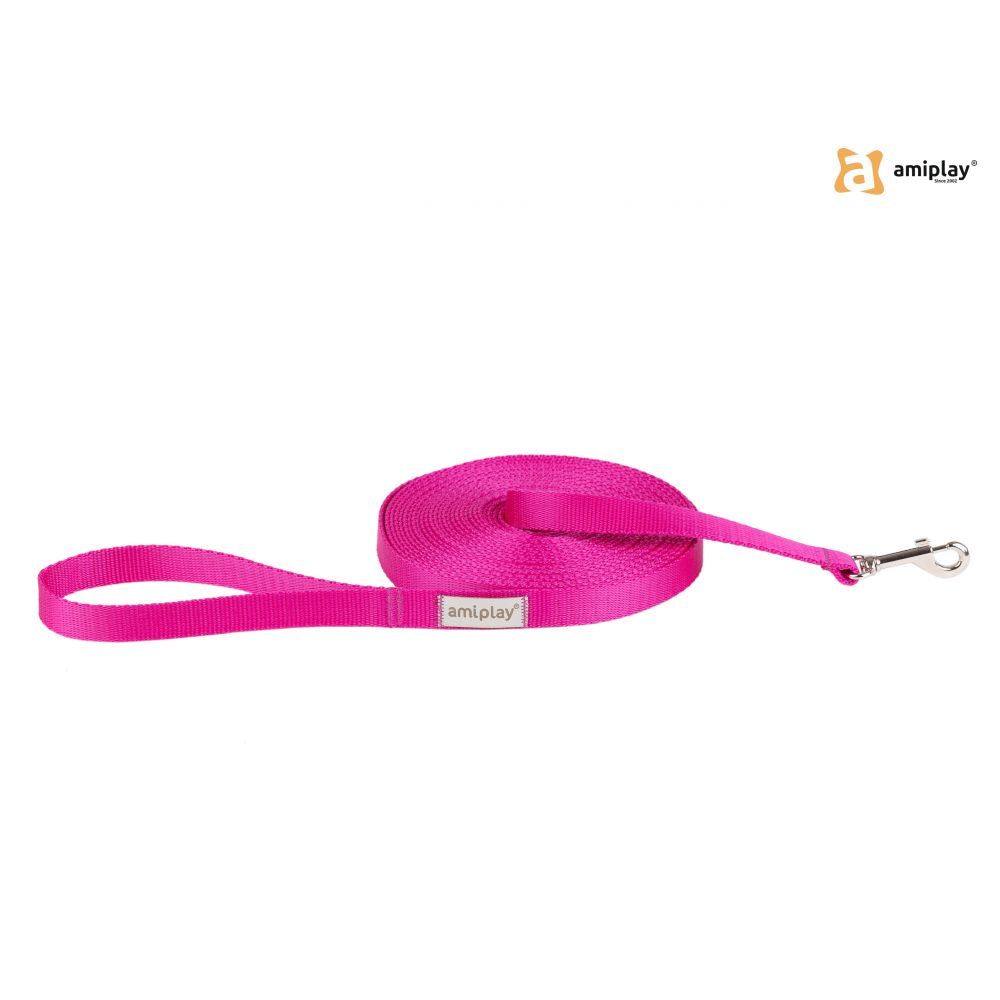 Amiplay Smycz Treningowa Samba Różowa 10 m Rozmiar M