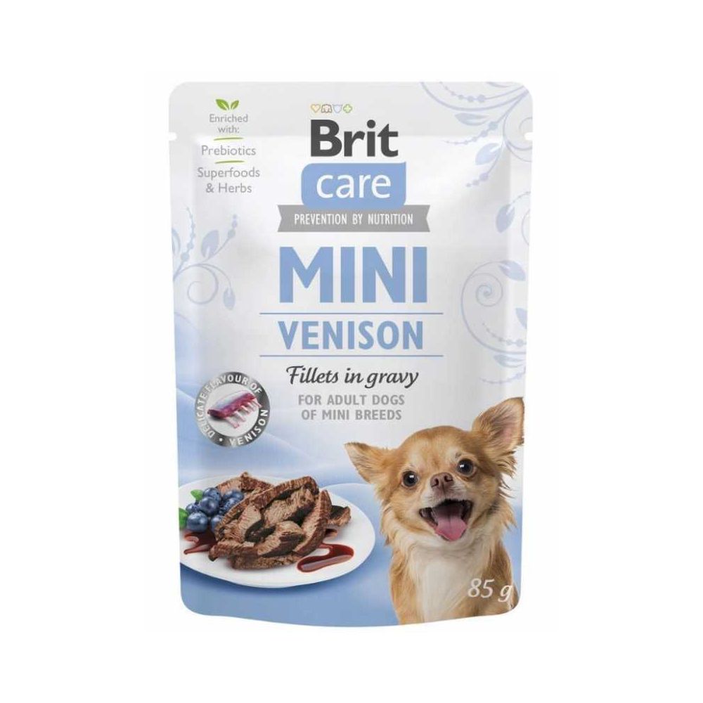 Brit Care Mini Adult Venison Fillets in Gravy Dziczyzna w Sosie Karma Dla Psów Małych Ras 85 g