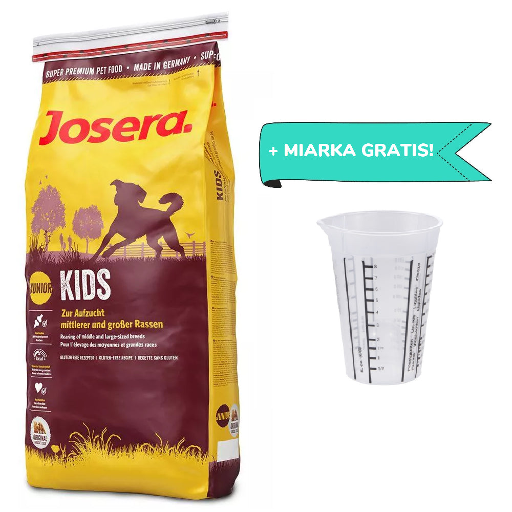 Pakiet Josera Kids Junior Średnie i Duże Rasy 15 kg + Miarka do Karmy GRATIS