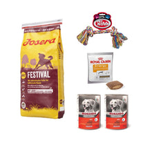 Pakiet Josera Festival Łosoś 15 kg + 4 GRATISY! Karma Mokra Morando, Przysmak, Zabawka