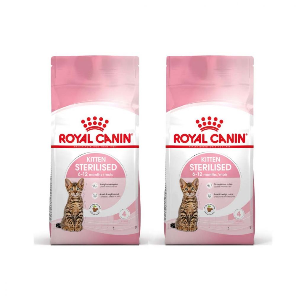 Pakiet ROYAL CANIN Kitten Sterilised karma sucha dla kociąt od 6 do 12 miesiąca życia, sterylizowanych 2 x 2 kg