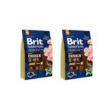 Pakiet Brit Premium By Nature Chicken Kurczak Junior Karma Dla Młodych Psów Średnich Ras M 2 x 3 kg