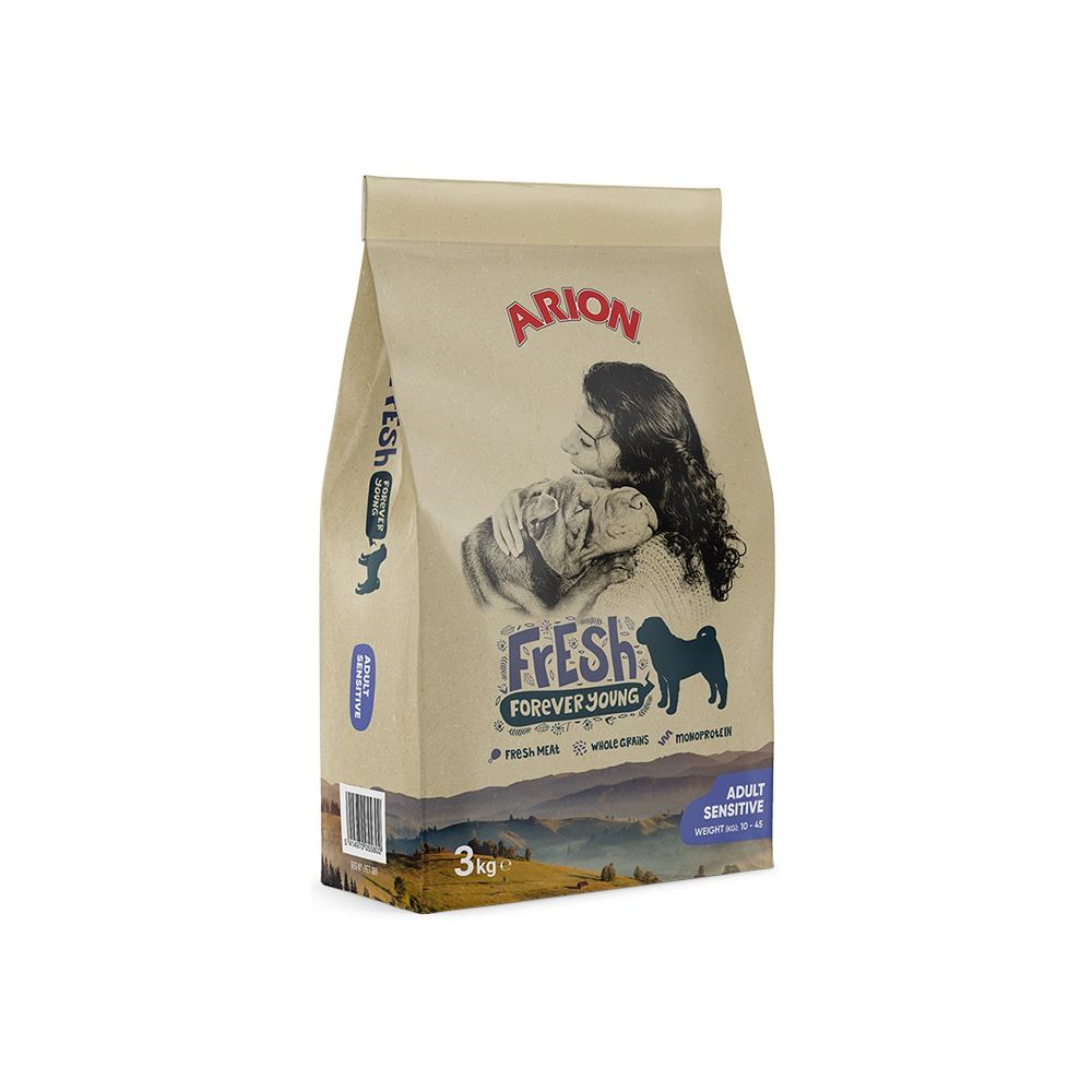 Arion Fresh Adult Sensitive Sucha Karma Dla Dorosłych Psów z Wrażliwym Układem Pokarmowym 3 kg
