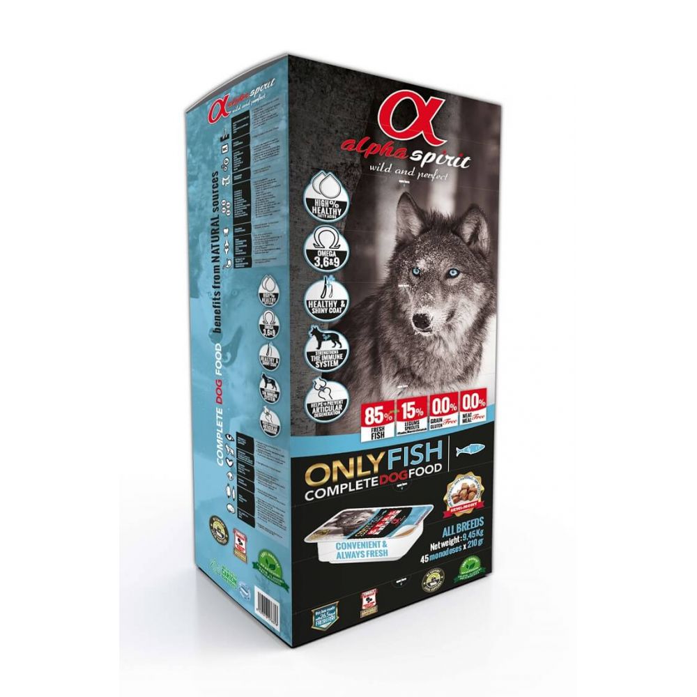 Alpha Spirit Only Fish Complete Dog Food 9,5 kg