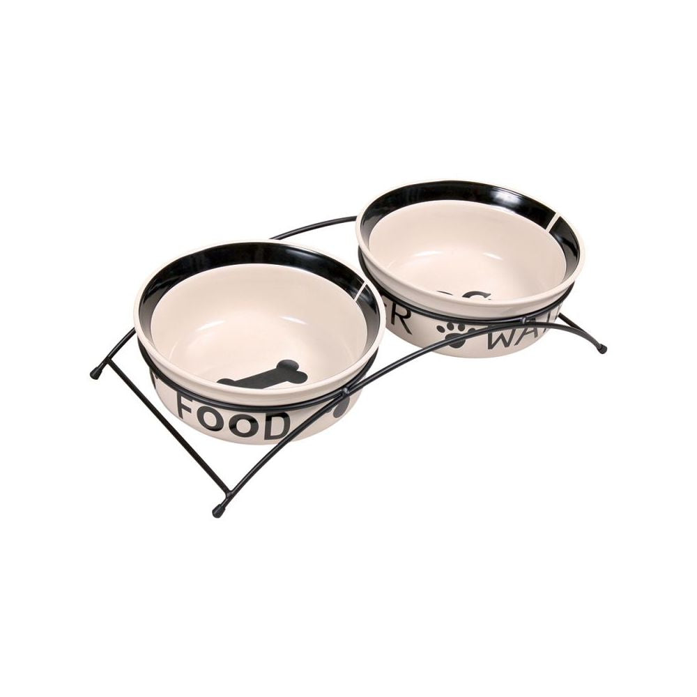 Trixie Miski Ceramiczne Na Stojaku 2x0,6l/15 cm