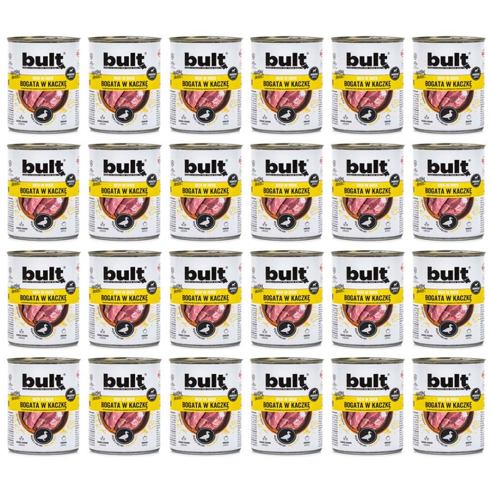 Pakiet Bult Karma Mokra Dla Dorosłych Psów Bogata w Kaczkę 24 x 800 g