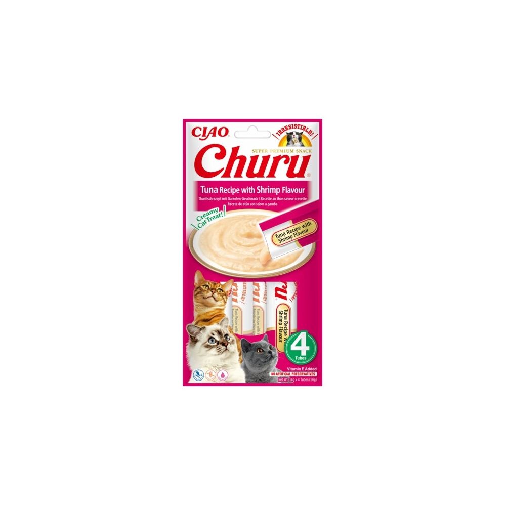 Inaba Cat Churu Tuńczyk z Krewetkami Przysmak Dla Kota 4 x 14 g